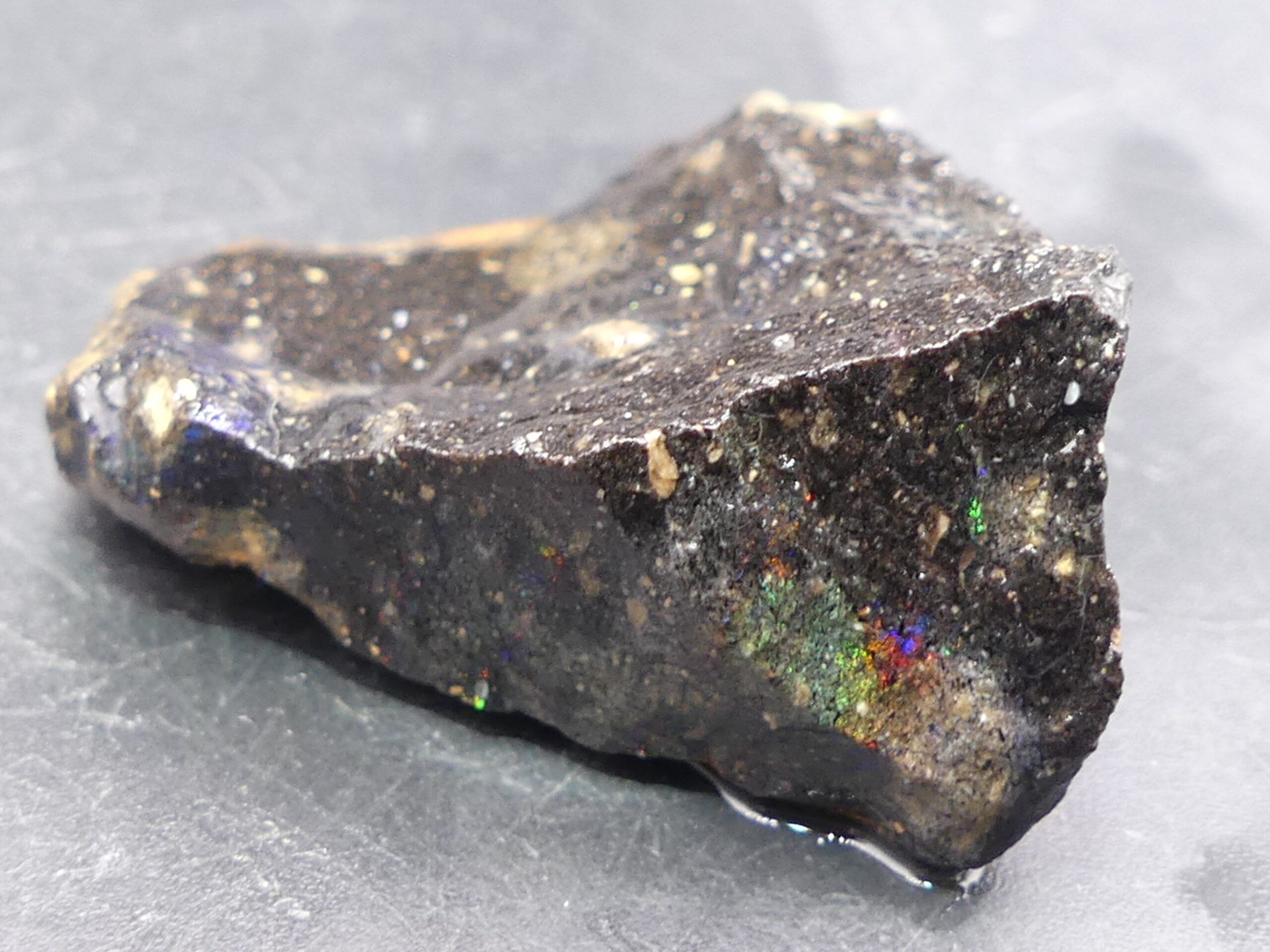 Opale noire brute (photos prises objet mouillé) Honduras . référence : opal16